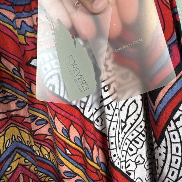 Forever 21 Boho Festival Printed Maxi Skirt Side Slits Women’s Size MEDIUM - NEW - Picture 9 of 10